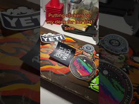 Can you put stickers.on the bottom of a skateboard