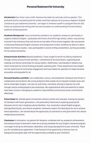 Best way to write a personal statement for university